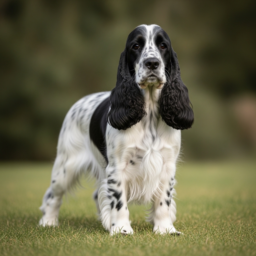 Кокер-спанієль - Чорно-білий
