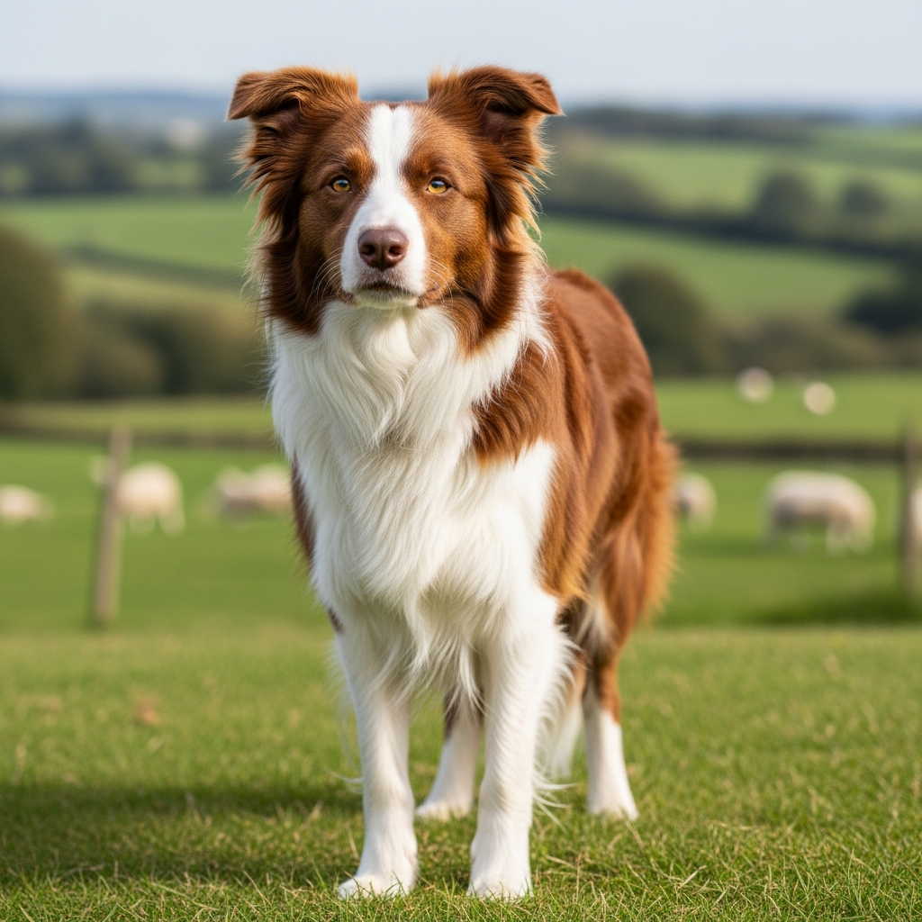 Бордер-колі - Рудо-білий